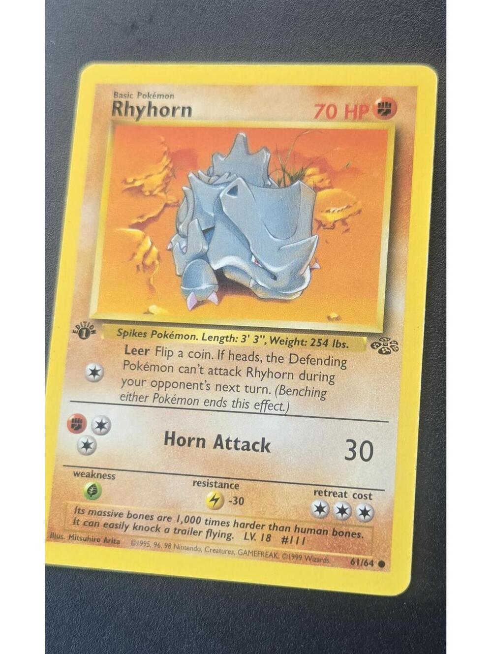 Rhyhorn Pokémon Card 70 HP